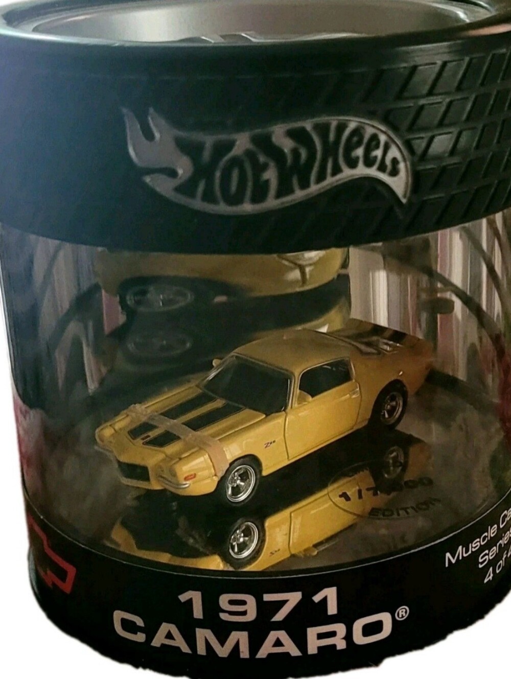 2003 Mattel Hot Wheels 1971 Camaro (Yellow) Muscle Car Diecast Series 4 of 4-NOS